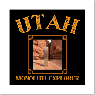 Monolith Explorer Utah Desert Alien Sculpture Utah Monolith Expedition Explorer Gift Posters and Art